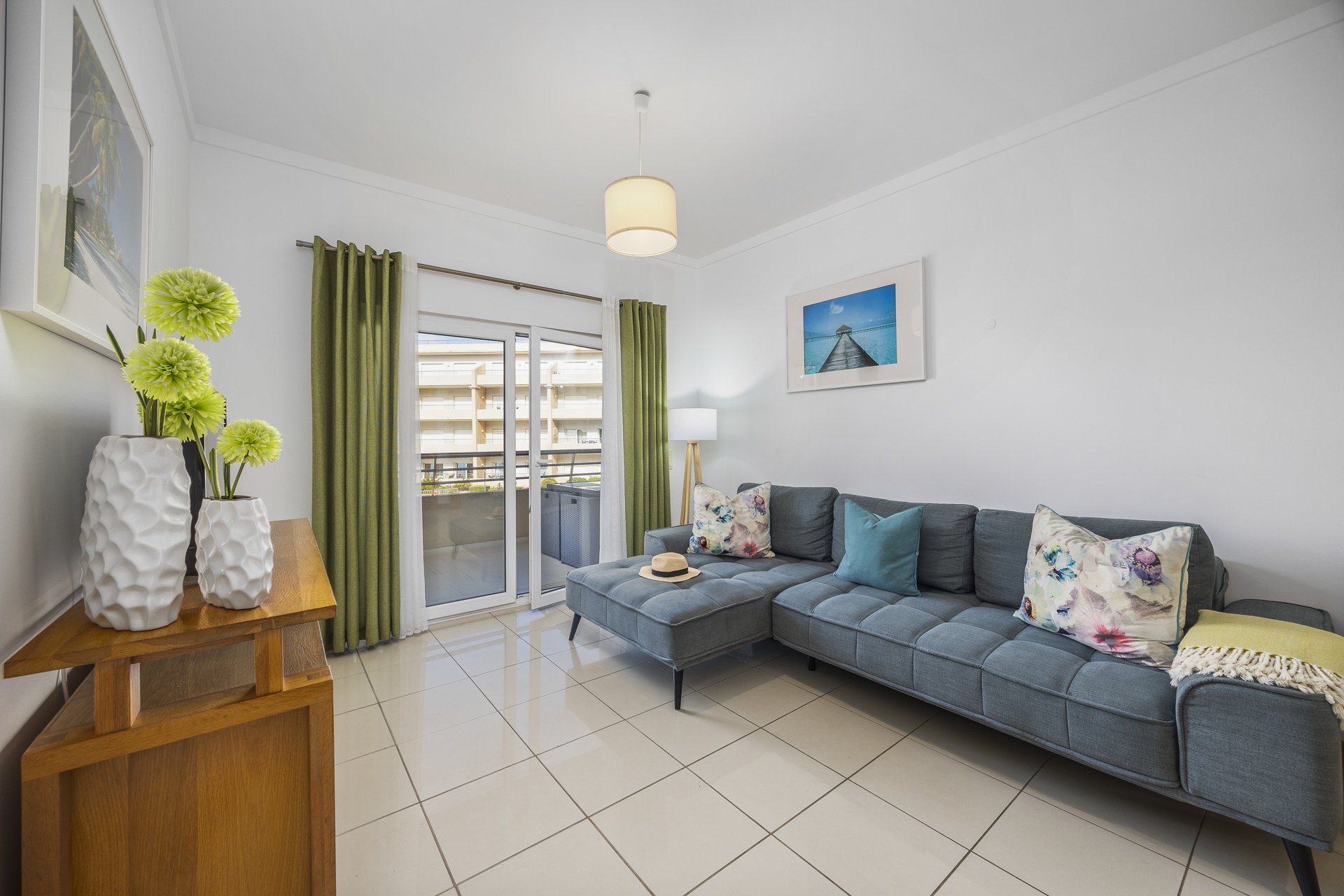 Living room with corner sofa