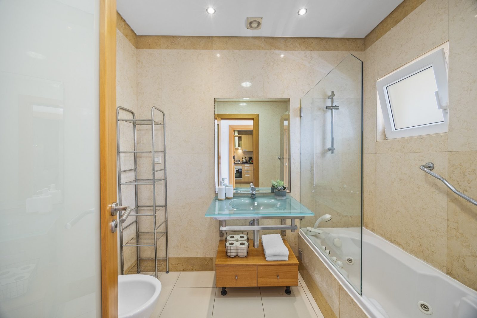 Bathroom with jacuzzi tub and bidet