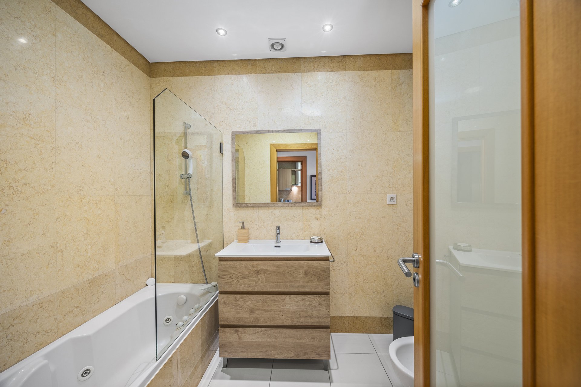 Bathroom with jacuzzi tub and bidet