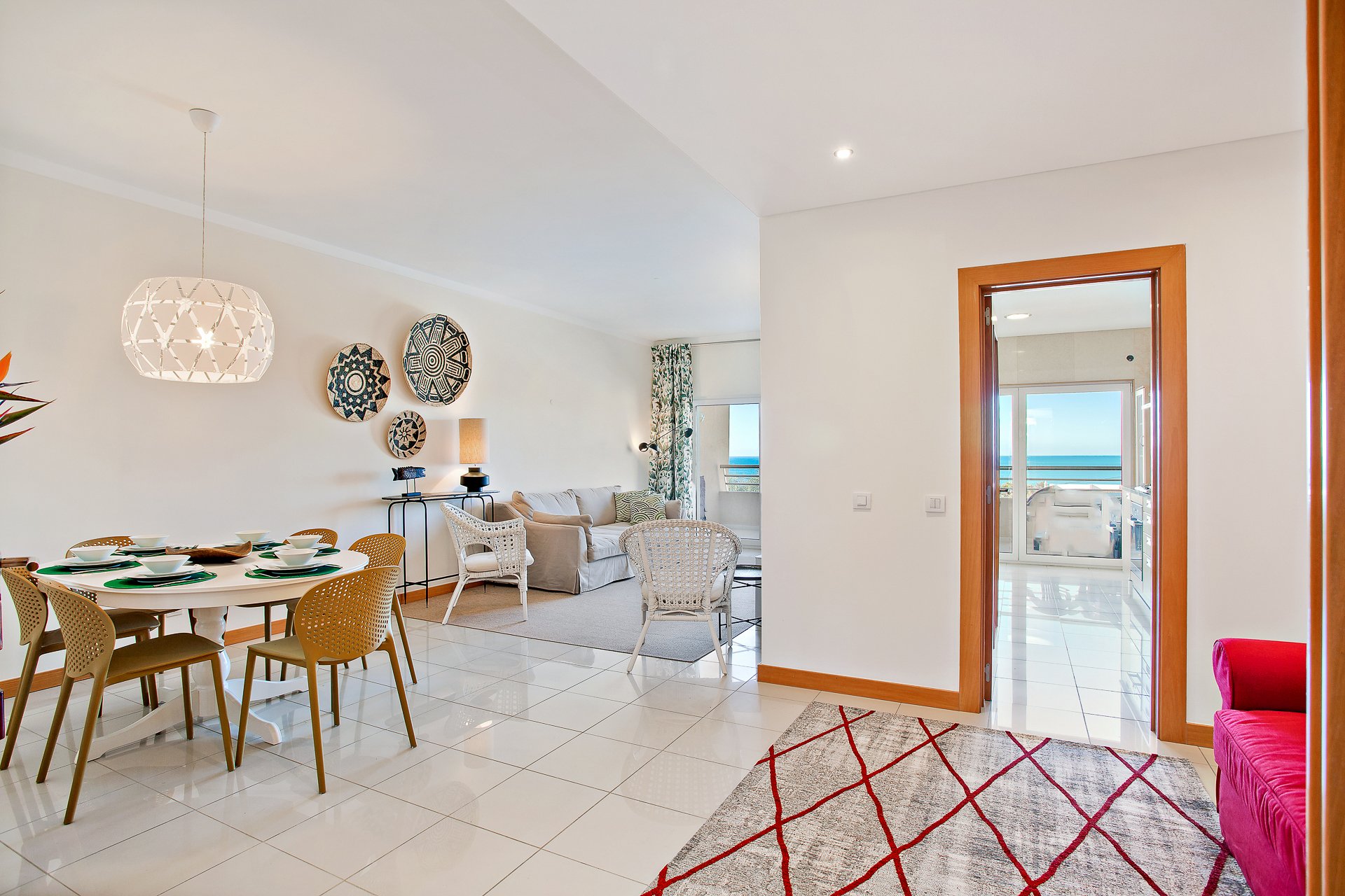 Dining area with view through to the living room