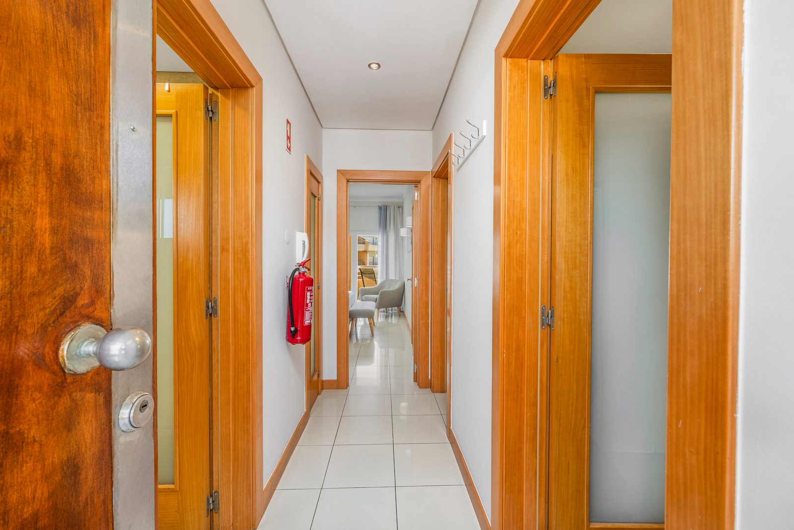 Entrance hallway leading through to the living room