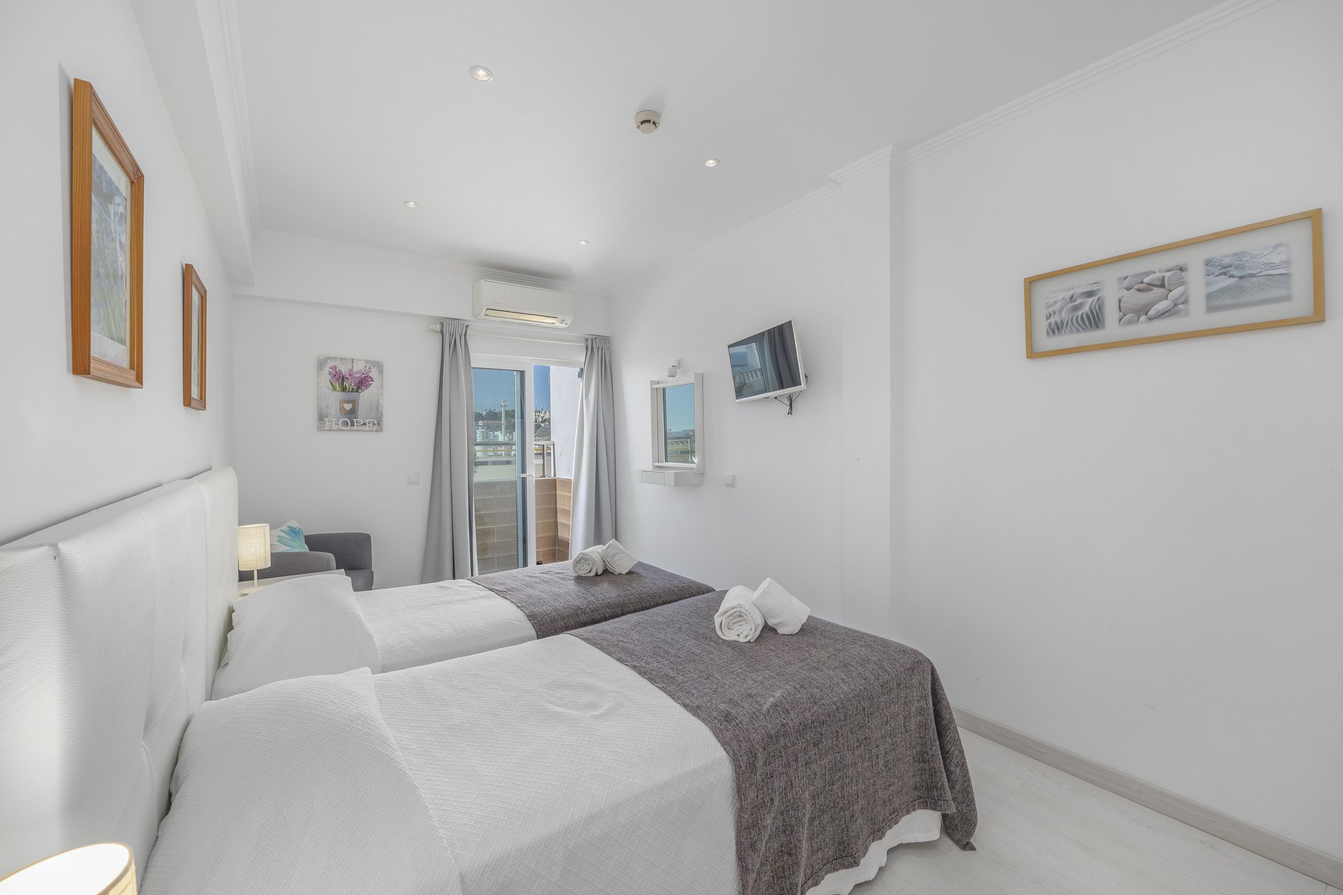 Bedroom with dressing table and wardrobe